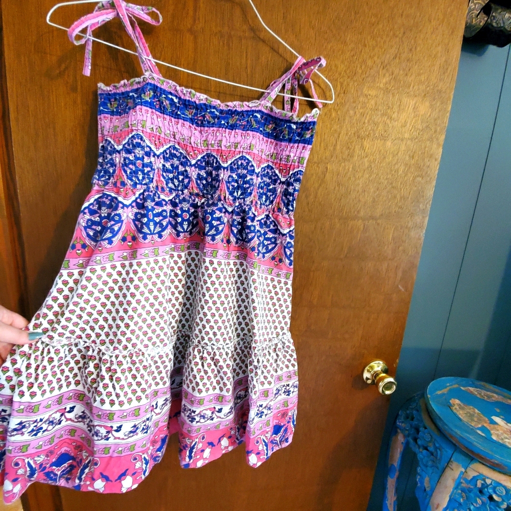 Fun colorful spaghetti strap dress
